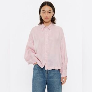 Bimba Y Lola boxy shirt pink button down Shirt Size M